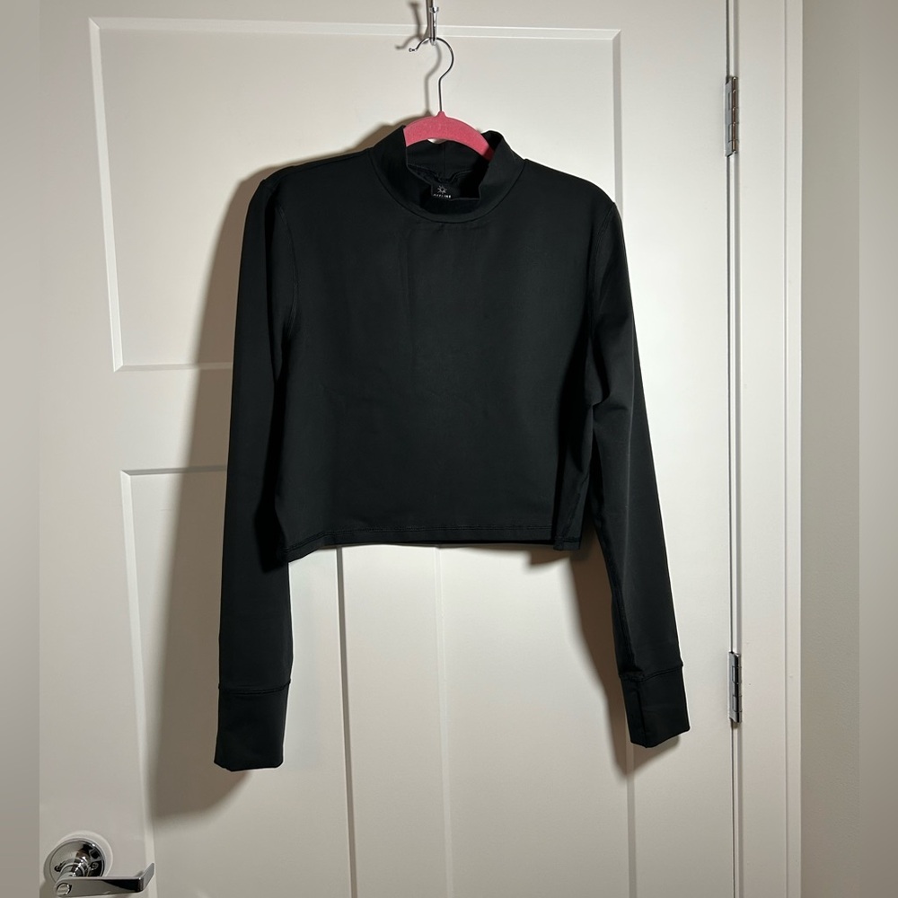Aerie black crop top
